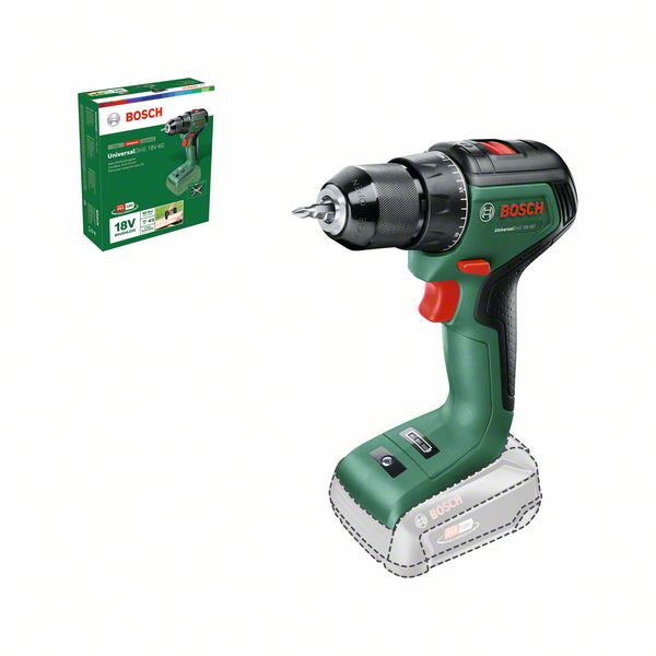 Cordless Drill/Driver Bosch Green UniversalDrill 18V-60, SOLO