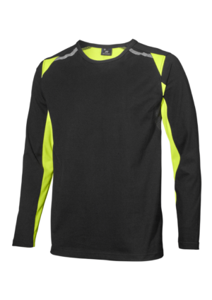 Björnkläder Visibility long-sleeve shirt, black/yellow