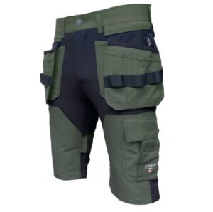 Pesso TITAN stretch shorts with cargo pockets, green