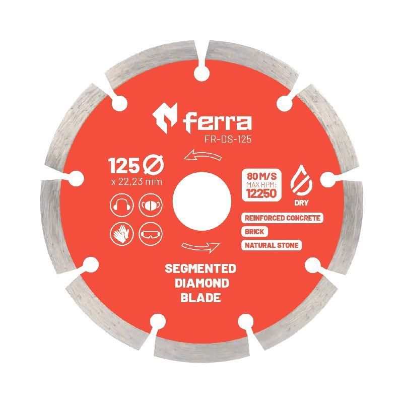 Ferra segmented diamond cutting disc for dry cutting 125 mm