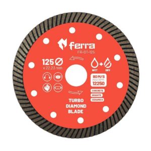 Ferra Turbo diamond blade for dry and wet cutting 125 mm