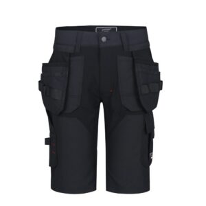 Pesso TITAN stretch work shorts with holster pockets, black