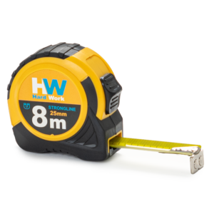 Tape measure Hard Work Strongline with magnet, 8 m × 25 mm