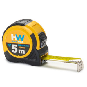 Tape measure Hard Work Strongline with magnet, 5 m × 25 mm