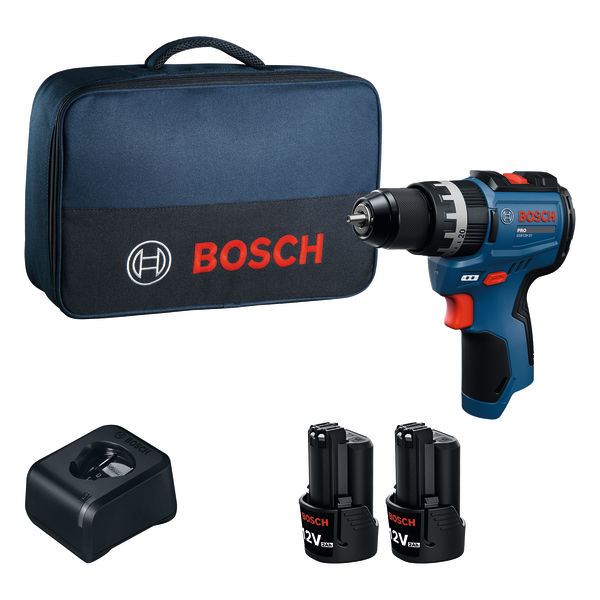 Cordless combi drill Bosch GSB12V-31, GAL 12V-20, CT sleeve, B, 2x2.0Ah