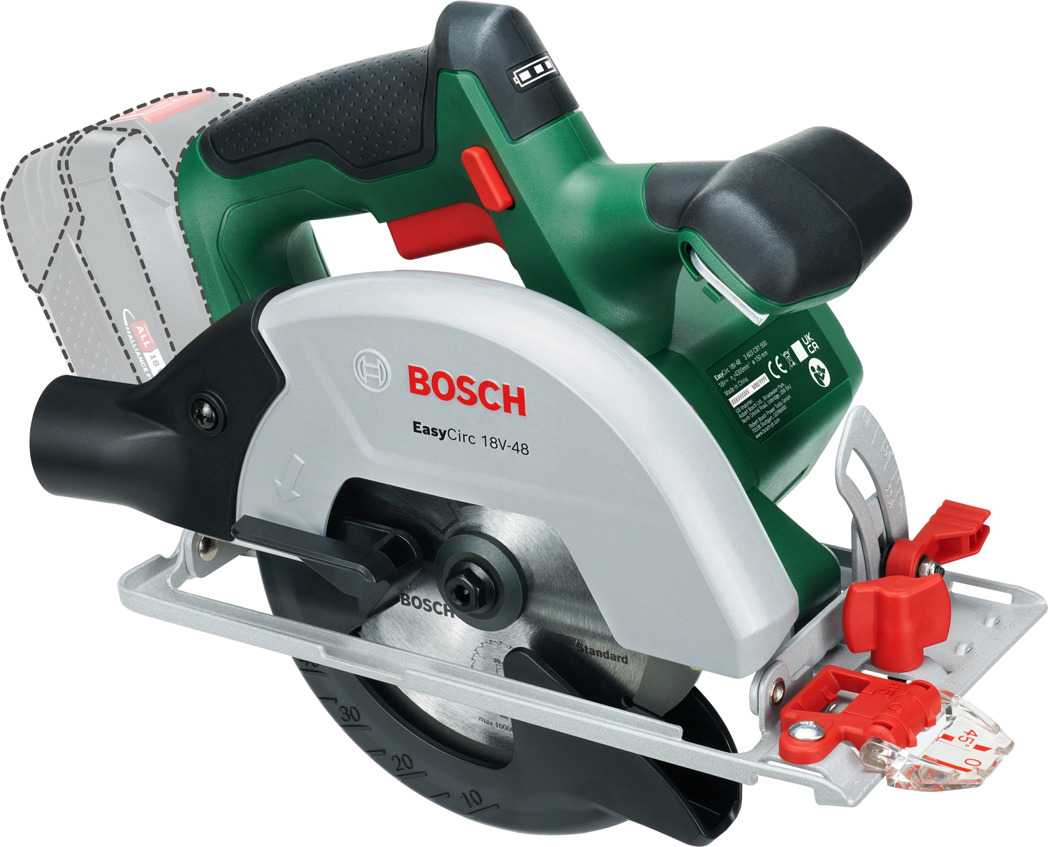 Cordless Circular Saw Bosch Green EasyCirc 18V-48, SOLO