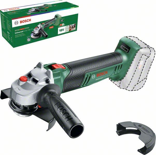 Cordless Angle Grinder Bosch Green Universal Grind18V-75, SOLO