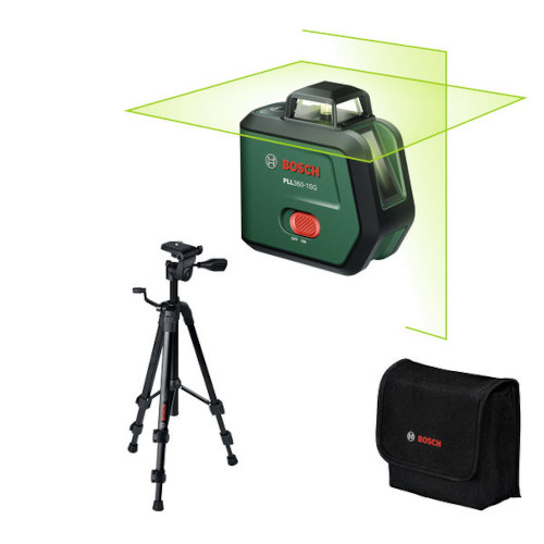 Cross-line laser set Bosch Green PLL360-15G