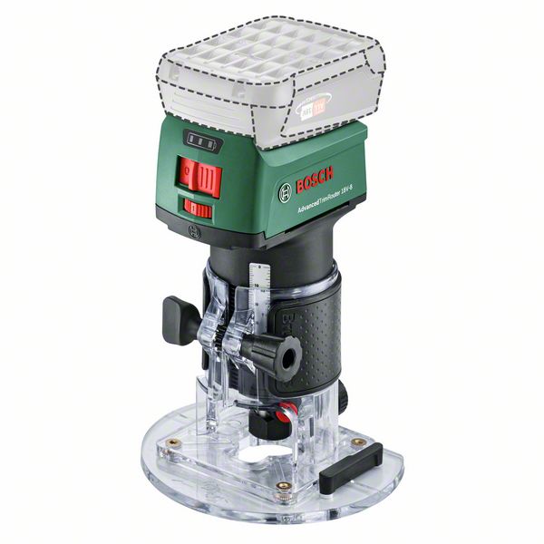 Cordless Router Bosch Green AdvancedTrimRouter 18V-8, SOLO