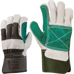 Leather-fabric work gloves Eurotechnique 154