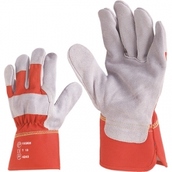 Leather-fabric work gloves Eurotechnique 155