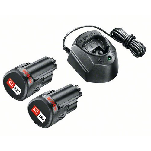 Battery and charger Bosch Green StarterSet PBA12V GAL1210, 2x1,5Ah