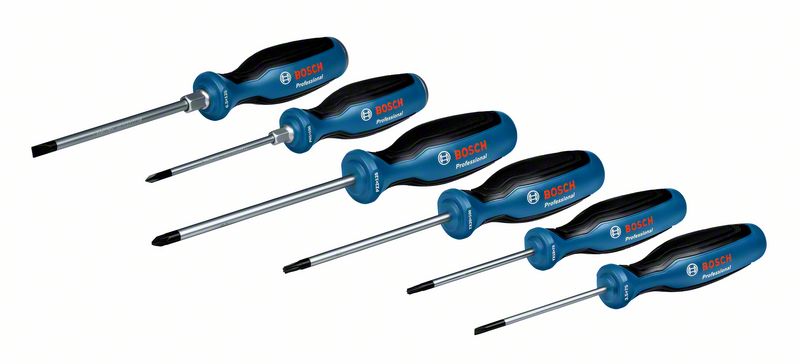 Bosch Screwdriver Set, SL/PH/PZ/TX, 6 pcs
