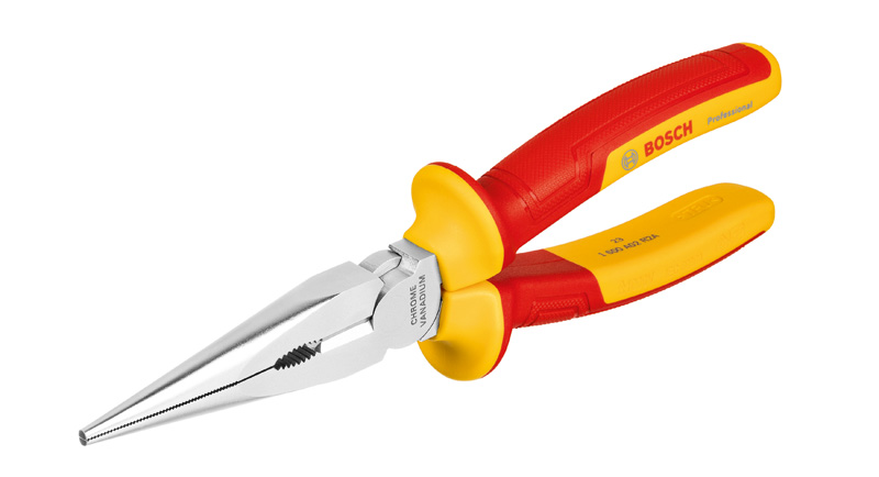 Bosch VDE Long Nose Pliers Straight, 200 mm