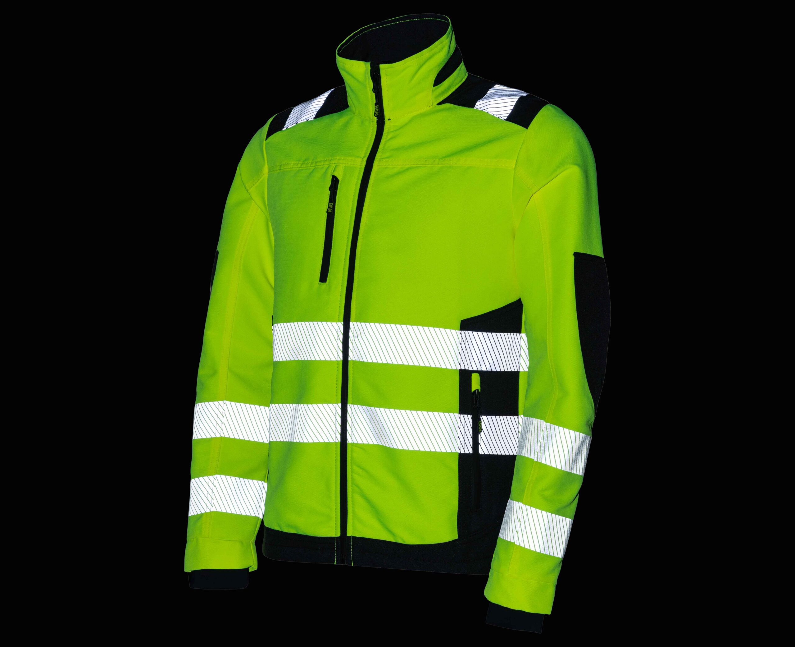 Hi-vis stretch work jacket Bennon Erebos, yellow/black - Image 5
