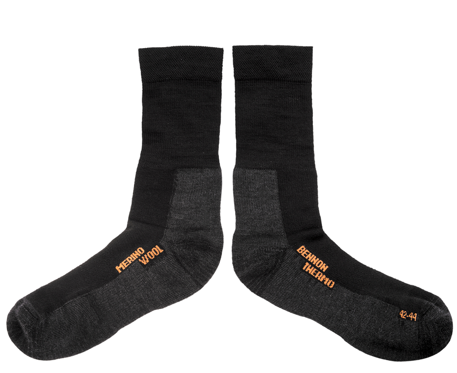 Merino wool work socks Bennon, black - Image 2