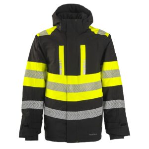 HW Glacier Pro winter jacket, black/HI-VIS yellow