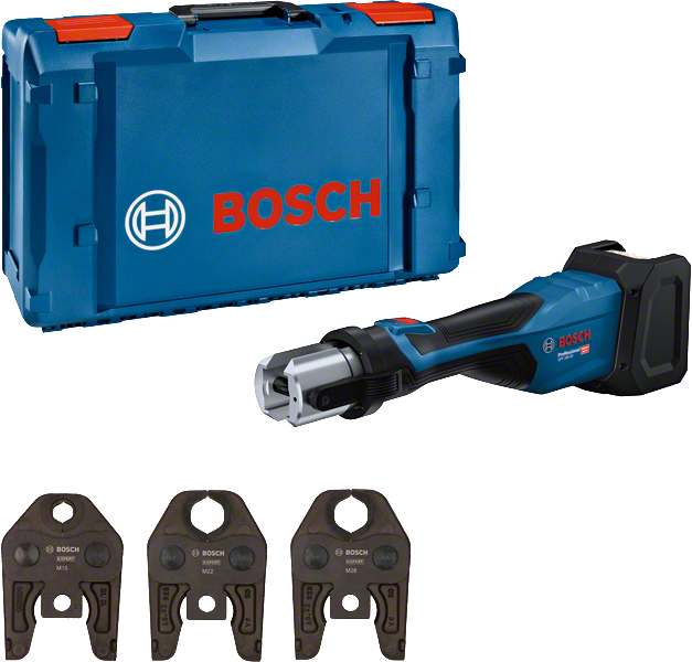 Cordless Press Tool Bosch GPT 18V-32, Kit M- 15/22/28, -XL, SOLO, L-BOXX