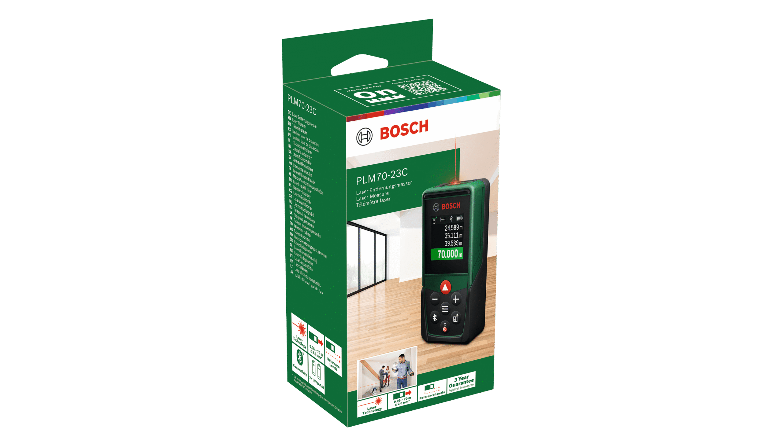 Digital Laser Measure Bosch Green PLM70-23C - Image 3
