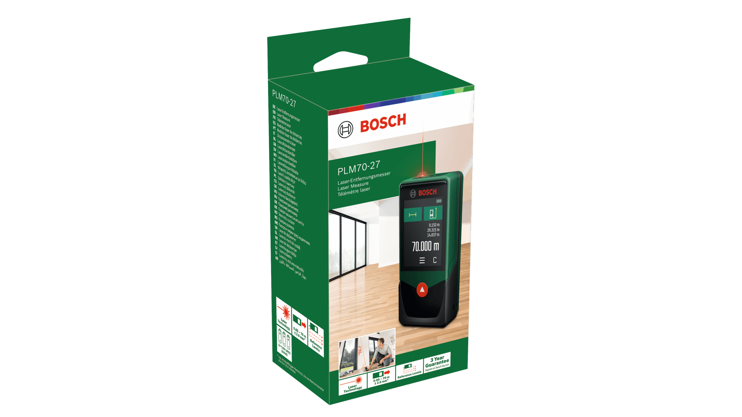 Digital Laser Measure Bosch Green PLM70-27 - Image 3