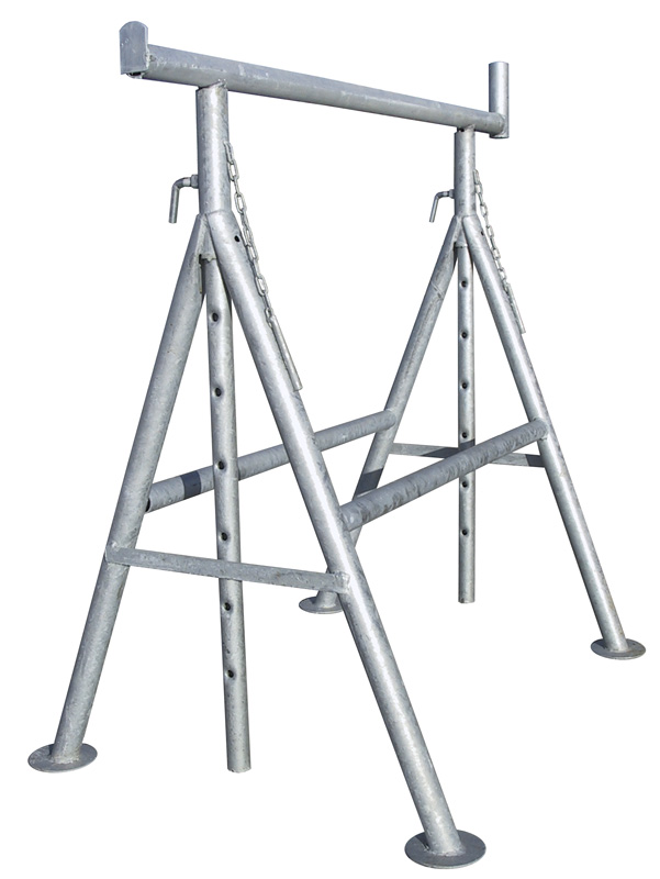 Jumbo wall scaffolding adjustable height base frame, 1.1 - 1.9 m
