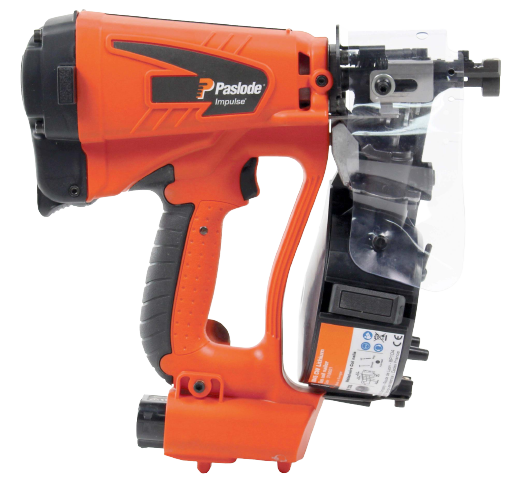 Paslode IM45CW battery+gas cardboard nail gun in wire mesh for roller nails 22-35mm
