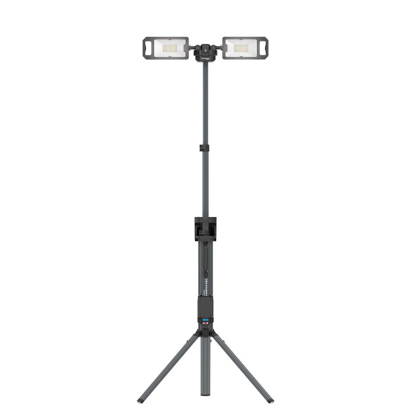 Scangrip Connect Tower 8 battery light on stand with 2 lamps 8000 lumens