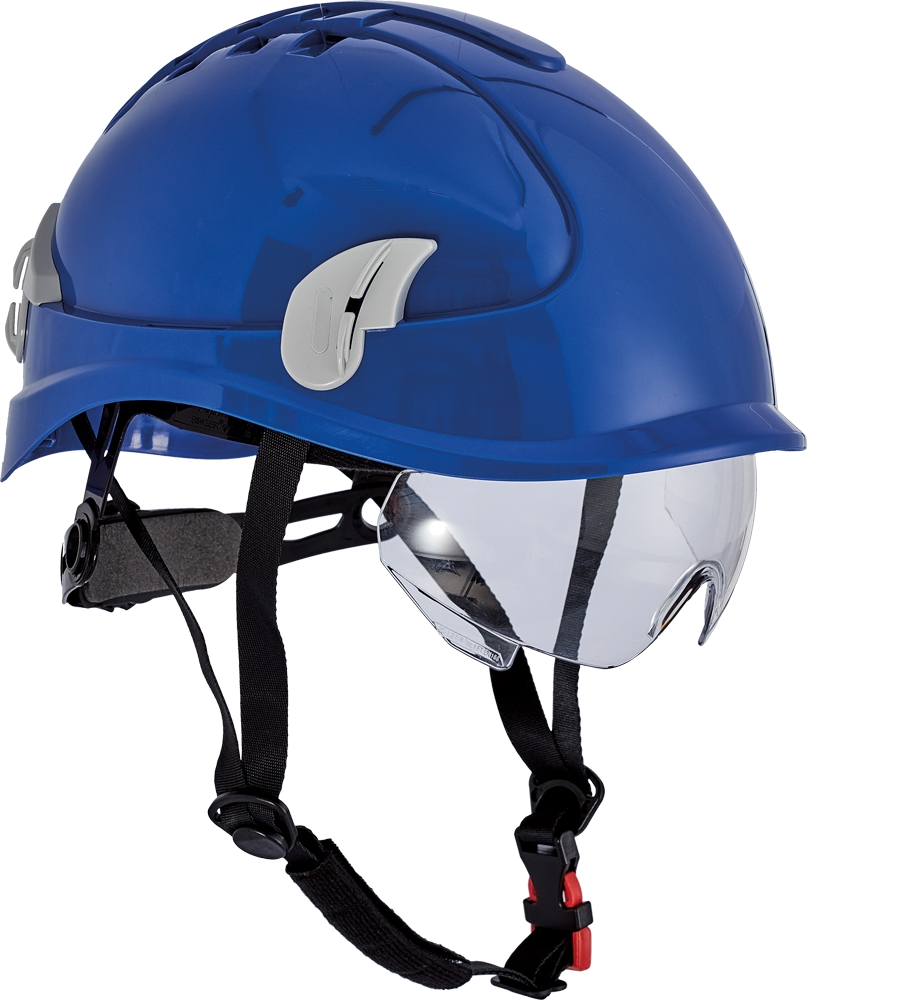 Cerva Alpinworker safety helmet with glasses blue