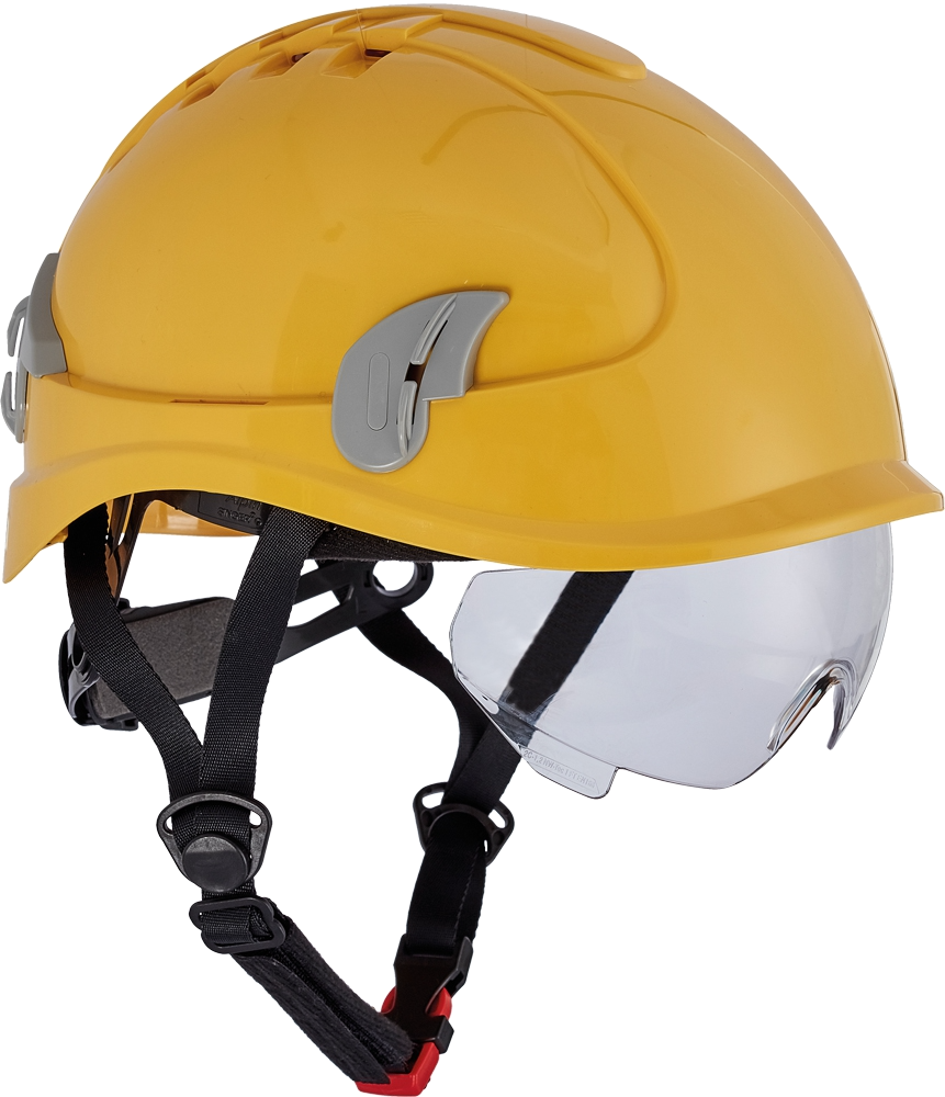 Cerva Alpinworker safety helmet with glasses yellow