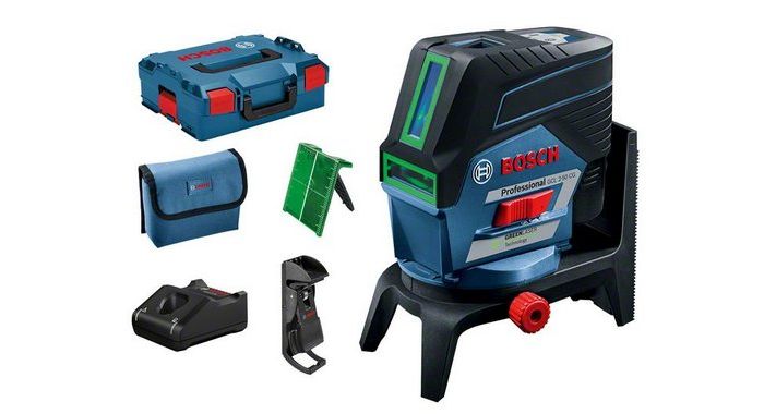 Punkti- ja joonlaser Bosch GCL 2-50 CG + RM2 + aku 1 x 2,0Ah + akulaadija [3601K66H00]
