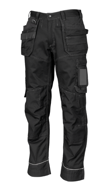Gesto Function stretch pants with hanging pockets, black