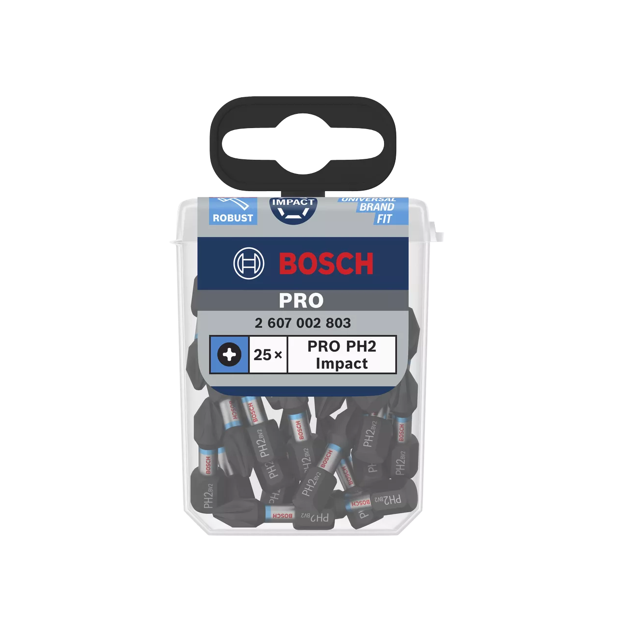 Bosch Impact impact-resistant screwdriver bit, 25mm - PH2 (25pcs/box)