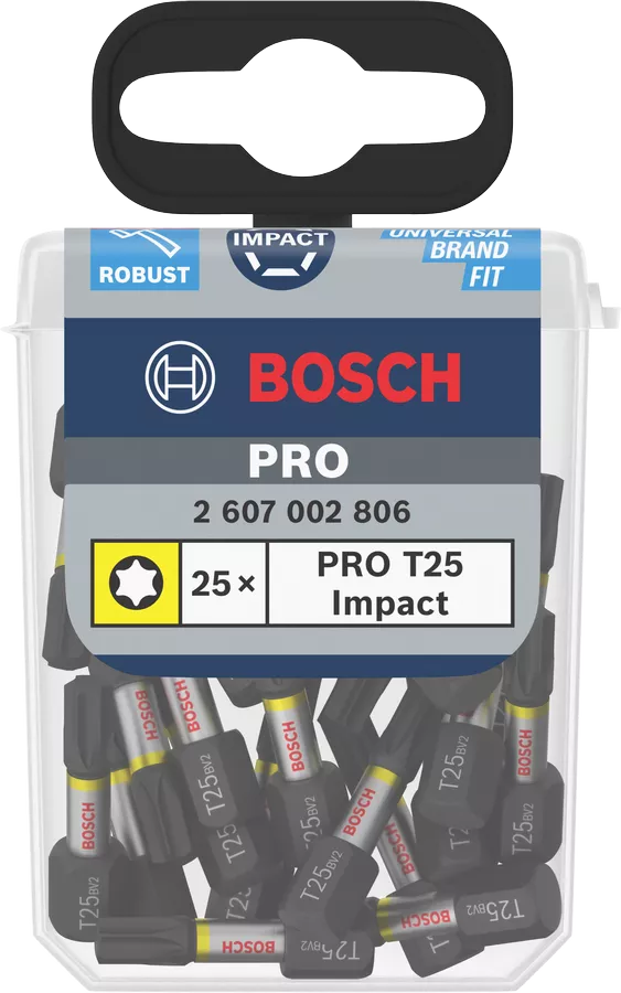 Bosch Impact impact-resistant screwdriver bit 25mm - TX25 (25pcs/box)