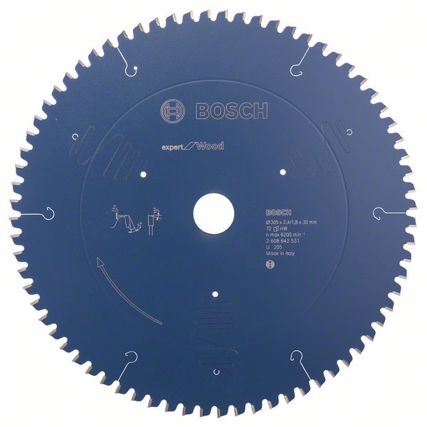 Bosch saeketas ´Expert For Wood´ Ø 305 x 2,4/1,8 x 30 mm Z72