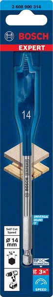 Bosch Expert Flat wood drill with center drill, 14x152mm
