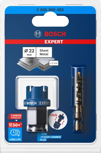 Bosch Expert LongLife Carbide Sheet Metal augusaag 22 mm