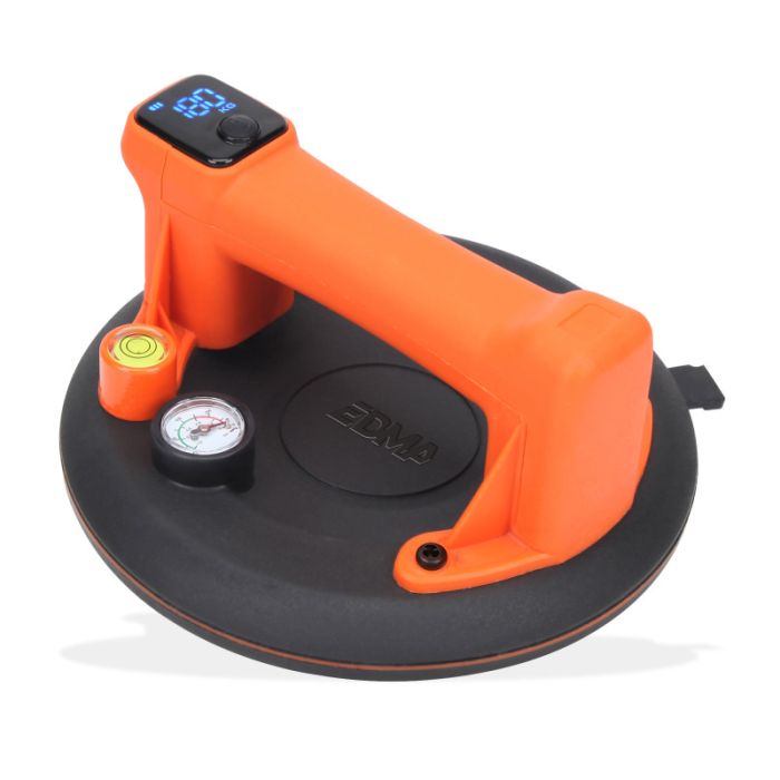Edma battery lever with digital display, pressure gauge and level, lifting capacity 160 kg, diameter 205 mm