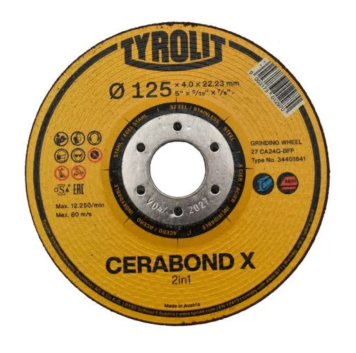 Tyrolit lihvketas Cerabond**** 125x 4,0x 22,23 CA24 Q BFP 2in1