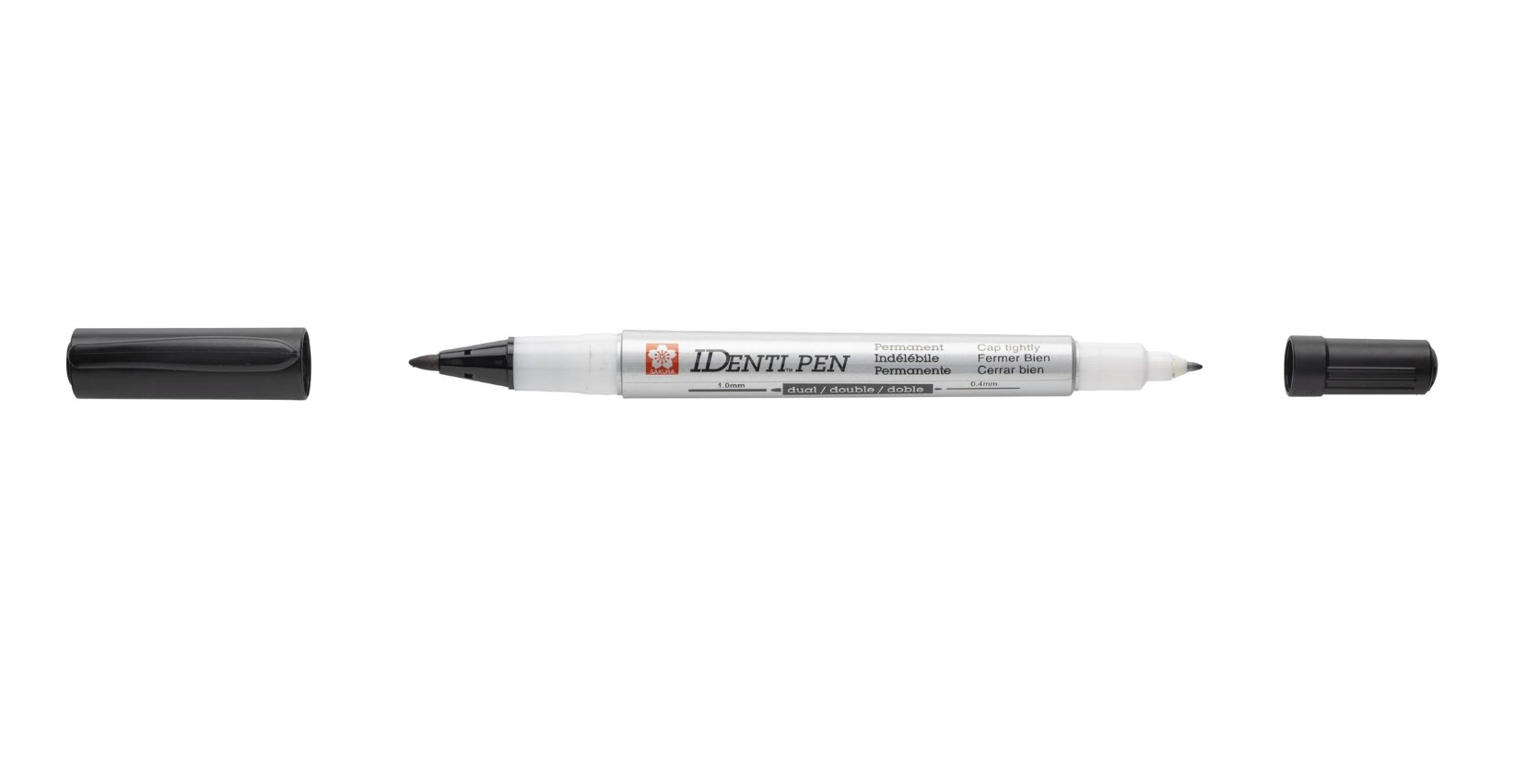 Quality marker Identi-Pen with 2 tips 0.4mm and 1.0mm black