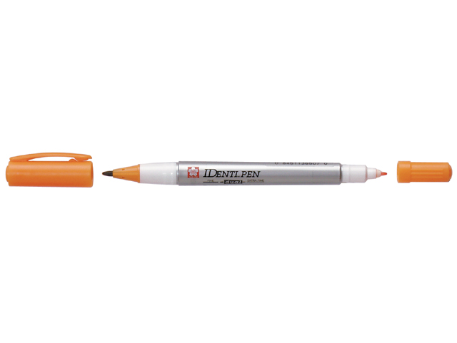 Marker Identi-Pen, 2-ended 0.4 and 1.0mm D, orange