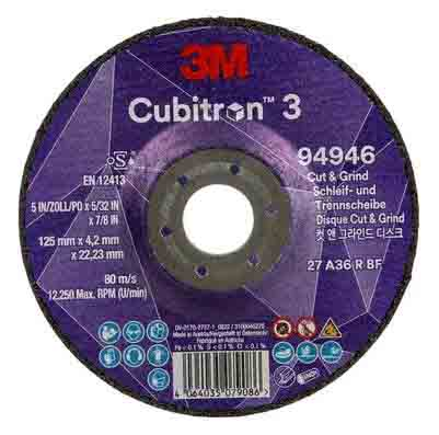 3M Cubitron™ 3 T27 cutting/grinding disc 125x4.2x22.2mm