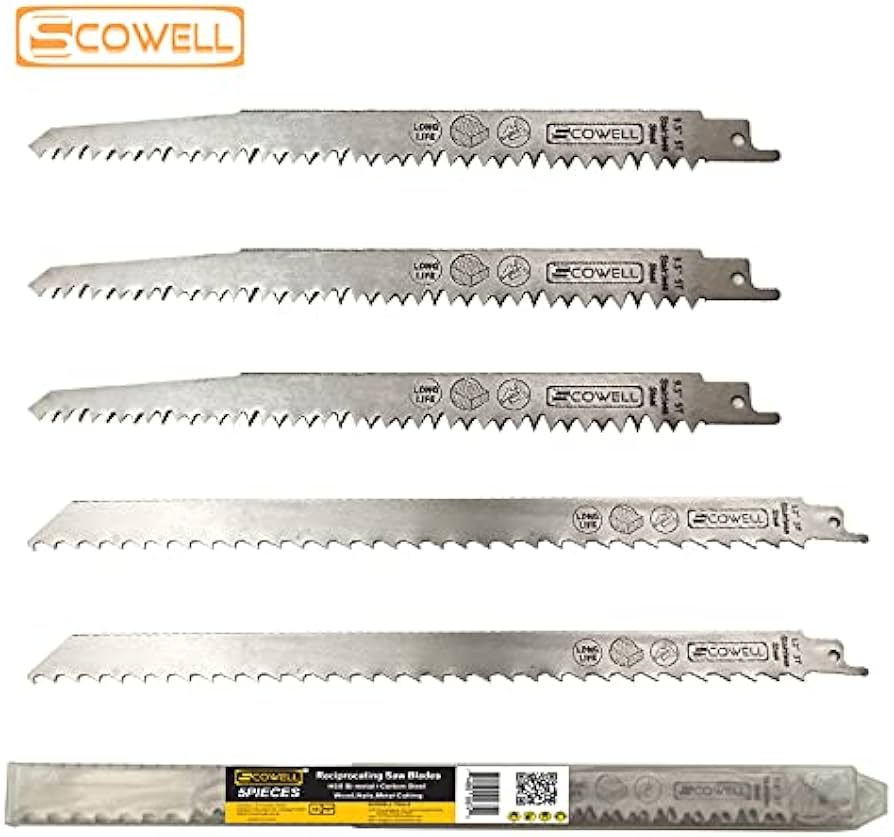 Cowell stainless tiger saw blades for frozen meat and bone 5 pcs in a pack