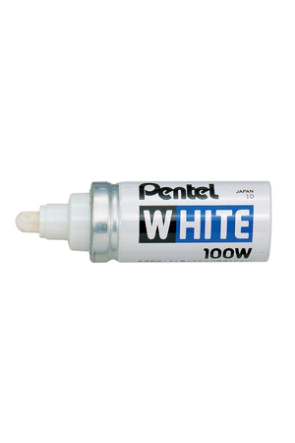 Pentel metallimarker X100W - 6,5 mm jäme, valge