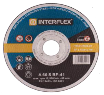 Interflex Inox metallilõikeketas 41 A60S-B41 / 125x1,0x22,23mm