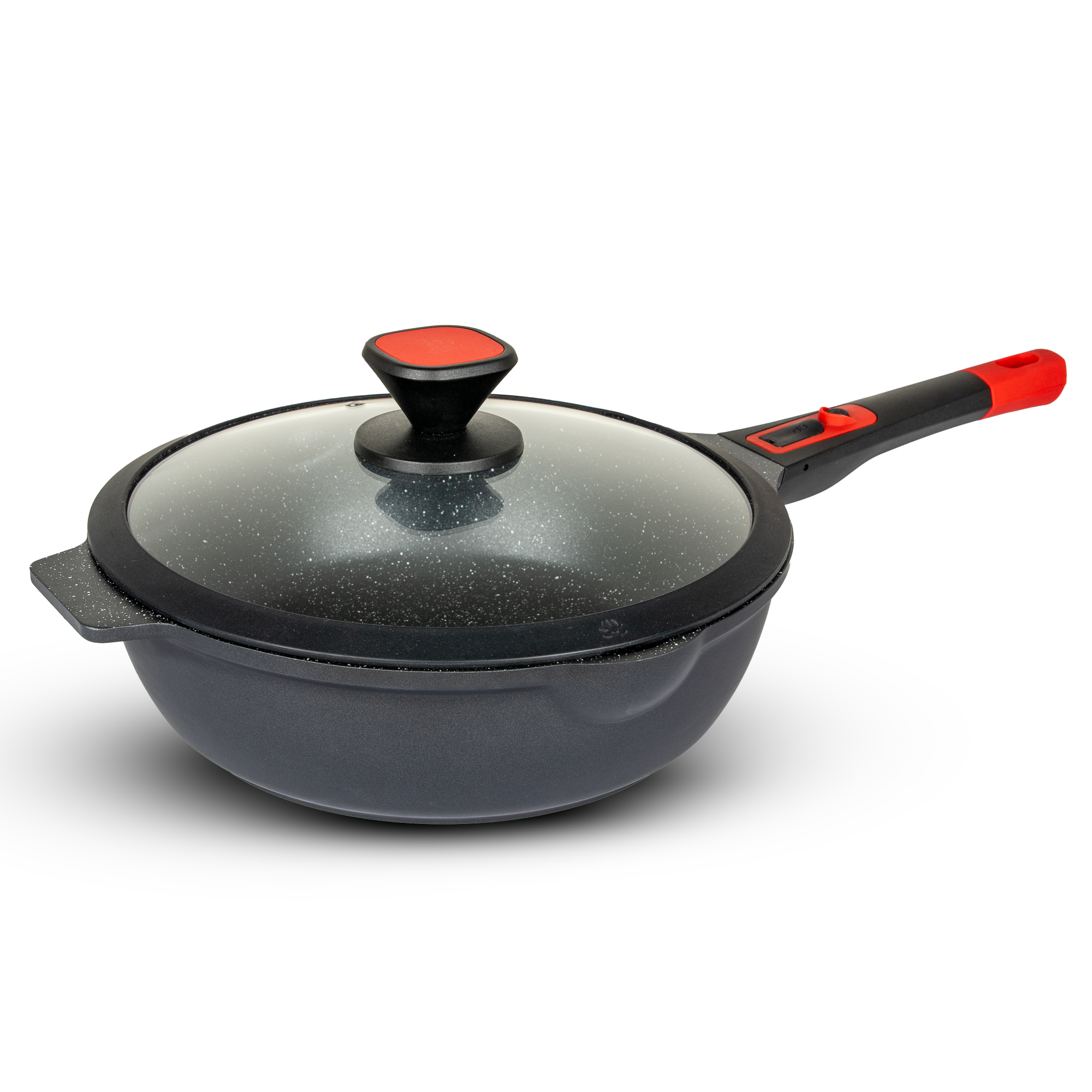 Chef & Cook removable handle marble pan with lid 28cm MQ (Christmas)