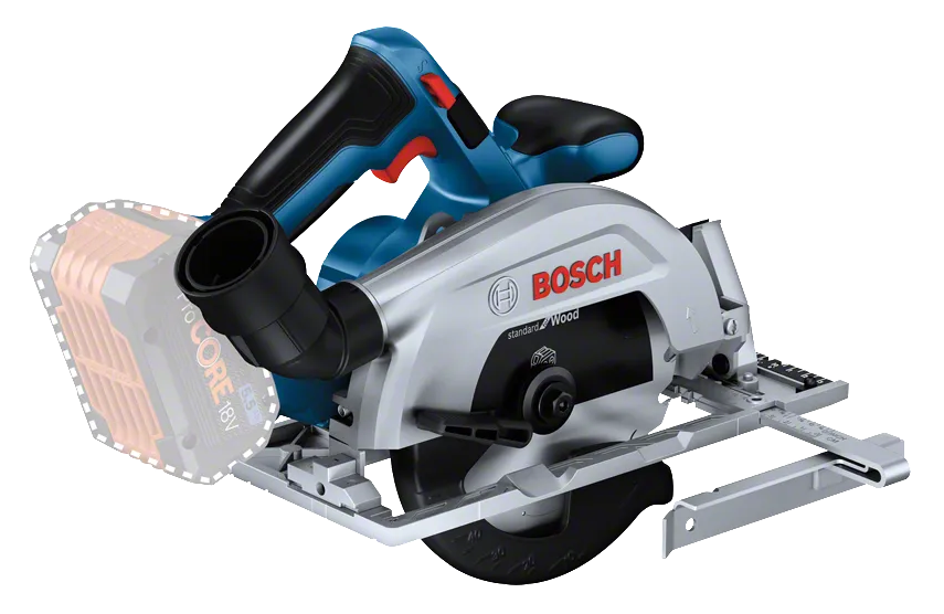 Cordless circular saw Bosch GKS 18V-57-2 (disk on the right) solo