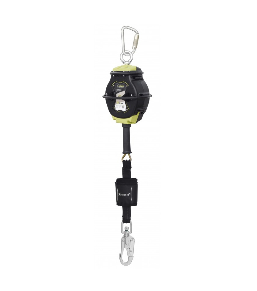 Kratos Helixon-S anti-fall safety block 10m, hor. and vert. for use, EN 360, 140kg