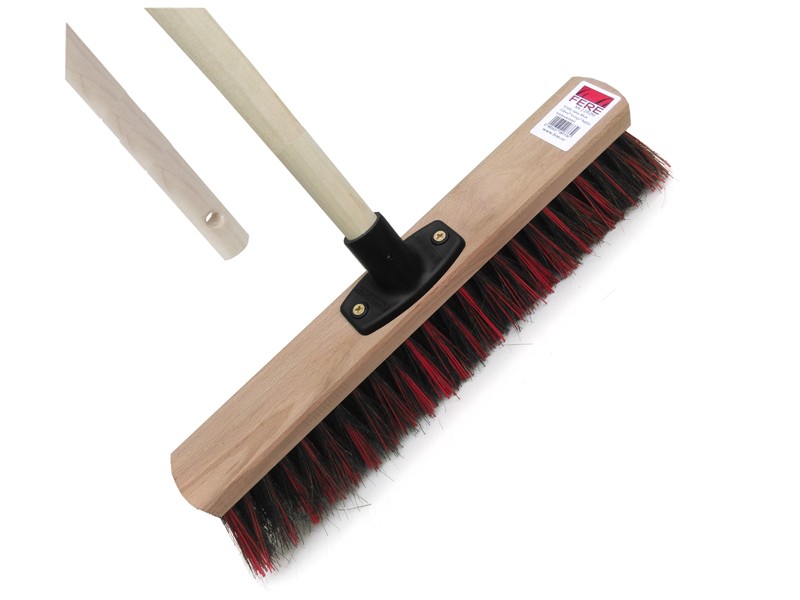 Street brush black-red L40cm+handle