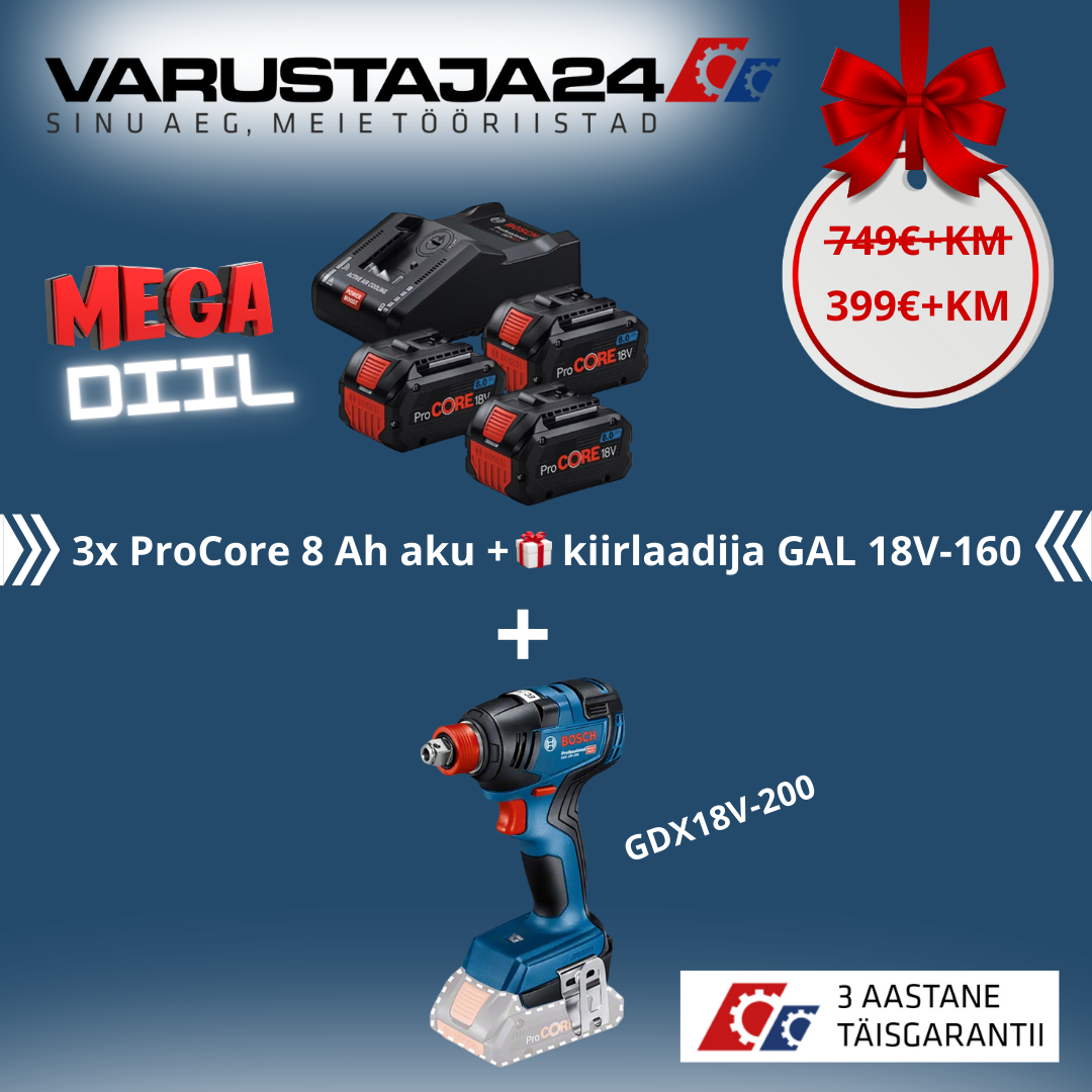 MEGA DEAL 3x8 Ah ProCORE battery + GDX 18V-200 + 3 YEARS FULL WARRANTY