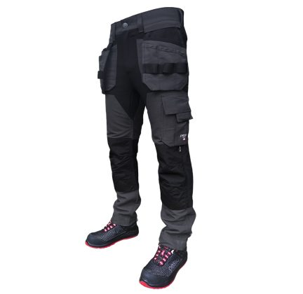 Pesso work pants with hanging pockets Titan Flexpro stretch, black